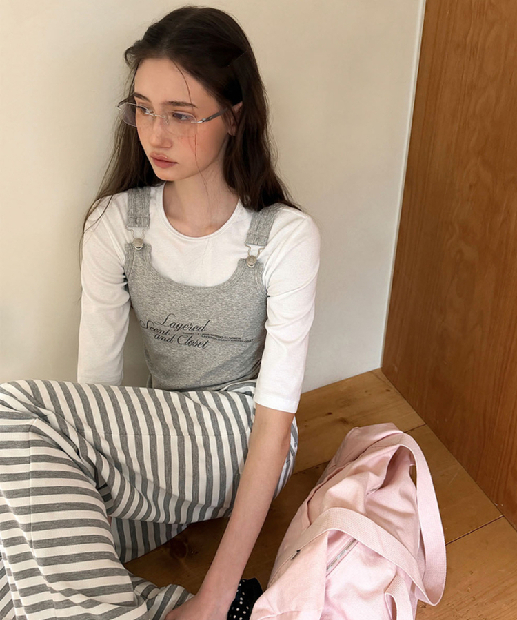 バンディングストライプトレーニングパンツ GREY