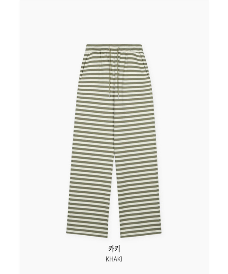 バンディングストライプトレーニングパンツ