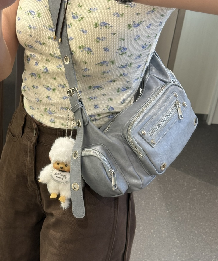 Y2Kマルチポケットショルダーバッグ SKY BLUE