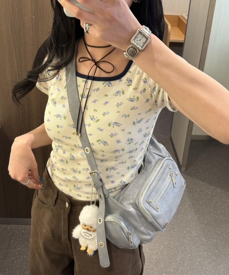 Y2Kマルチポケットショルダーバッグ SKY BLUE