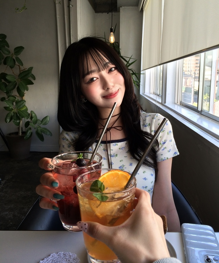 小花柄ナチュラルフィットトップス IVORY