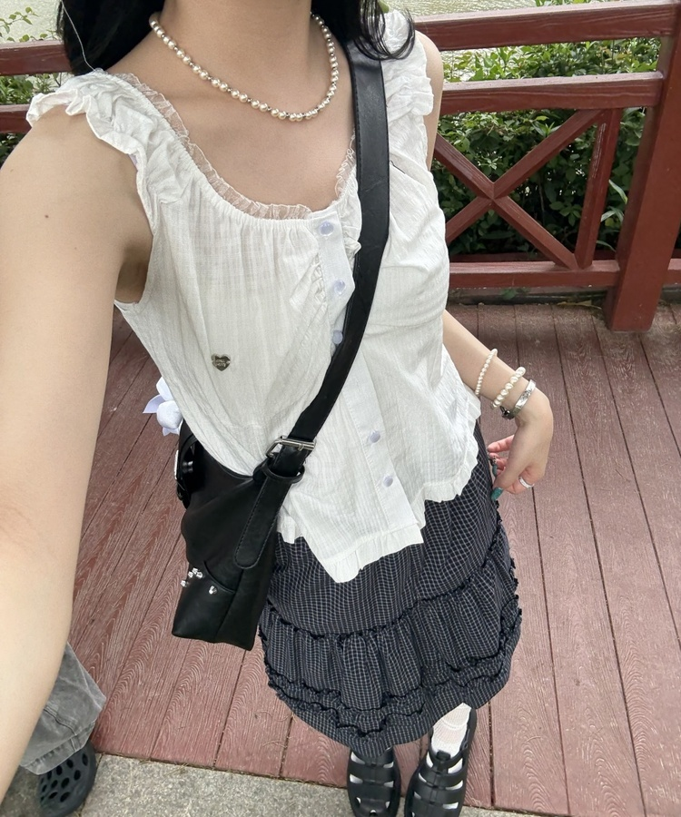 チェックミディスカート NAVY