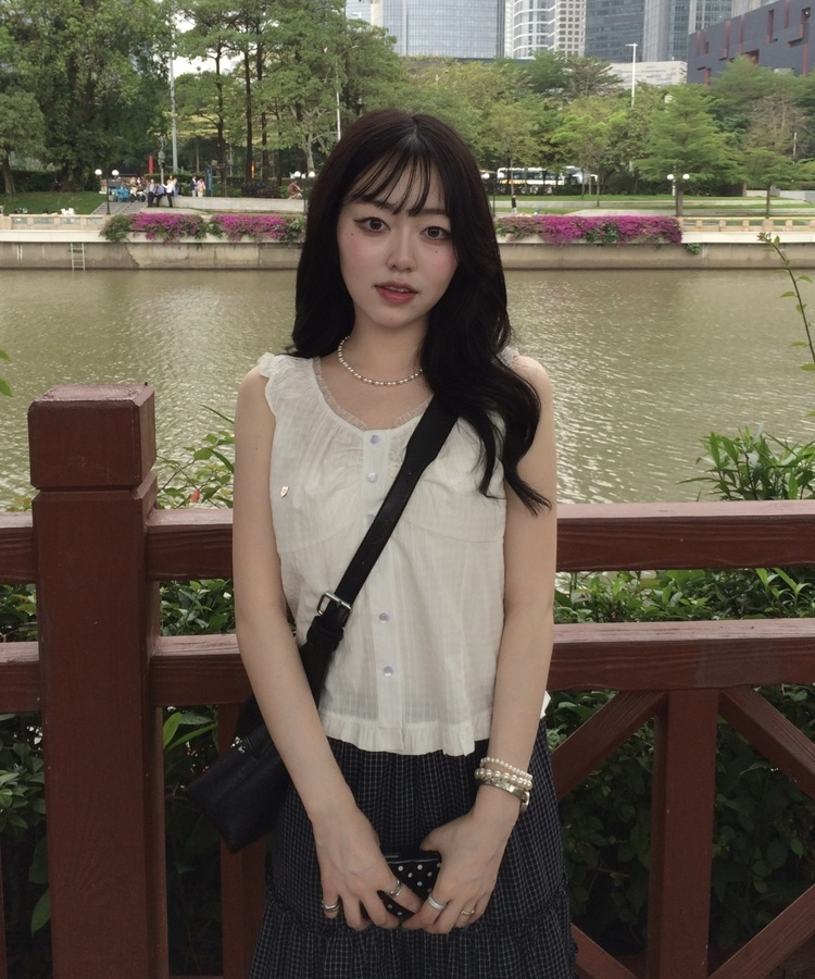 チェックミディスカート NAVY