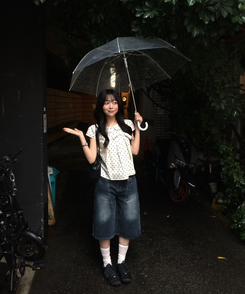 美品 さえら Rain Dance ドット柄 ゆったり ポンチョブラウス ドット柄リボン丸襟ブラウス｜ブラウス｜韓国ファッション通販 SONA