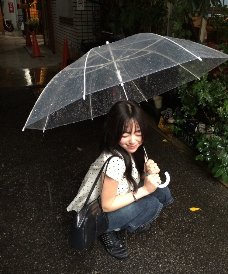 ドット柄リボン丸襟ブラウス CREAM