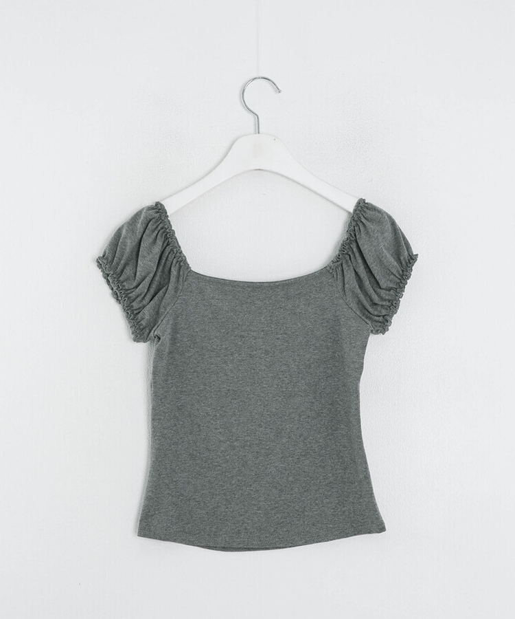 リボンシャーリング半袖Tシャツ