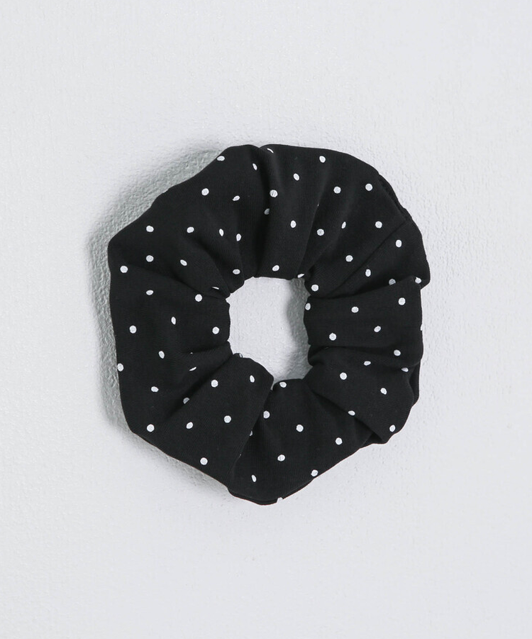 【❤️MADE】【シュシュ付き】クロップ丈ドッドTシャツ