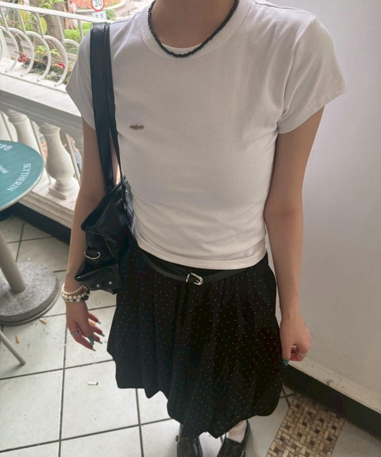 【❤️MADE】ペンダント半袖Tシャツ WHITE