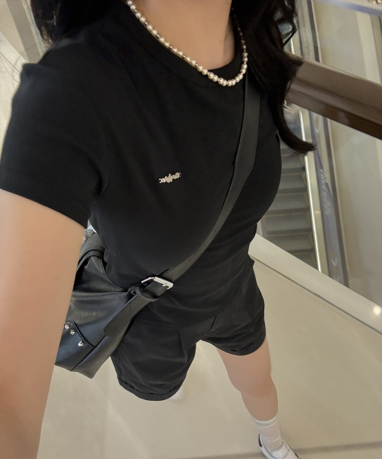 【❤️MADE】ペンダント半袖Tシャツ BLACK