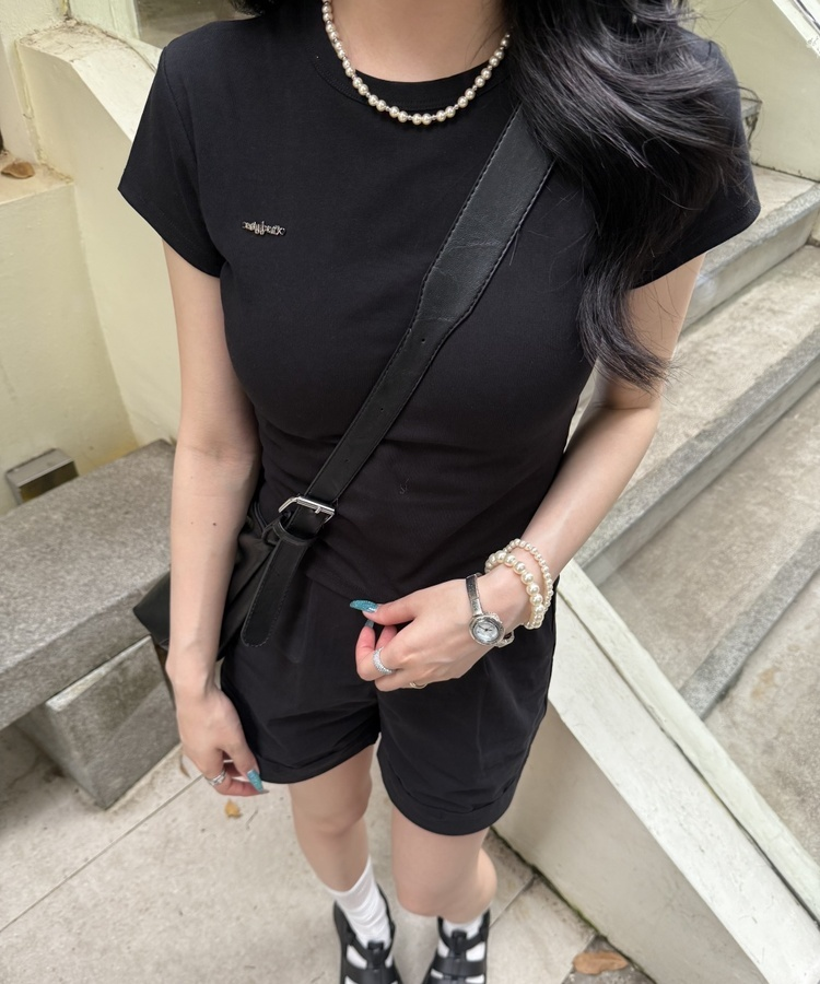 【❤️MADE】ペンダント半袖Tシャツ BLACK