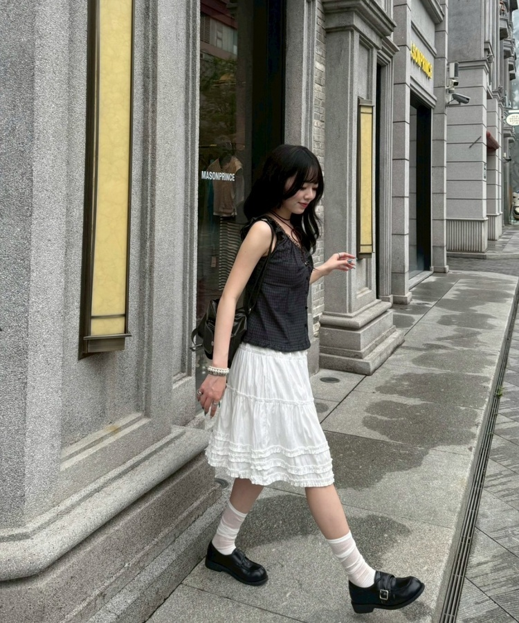 【❤️MADE】フリルブローチブラウス BLACK