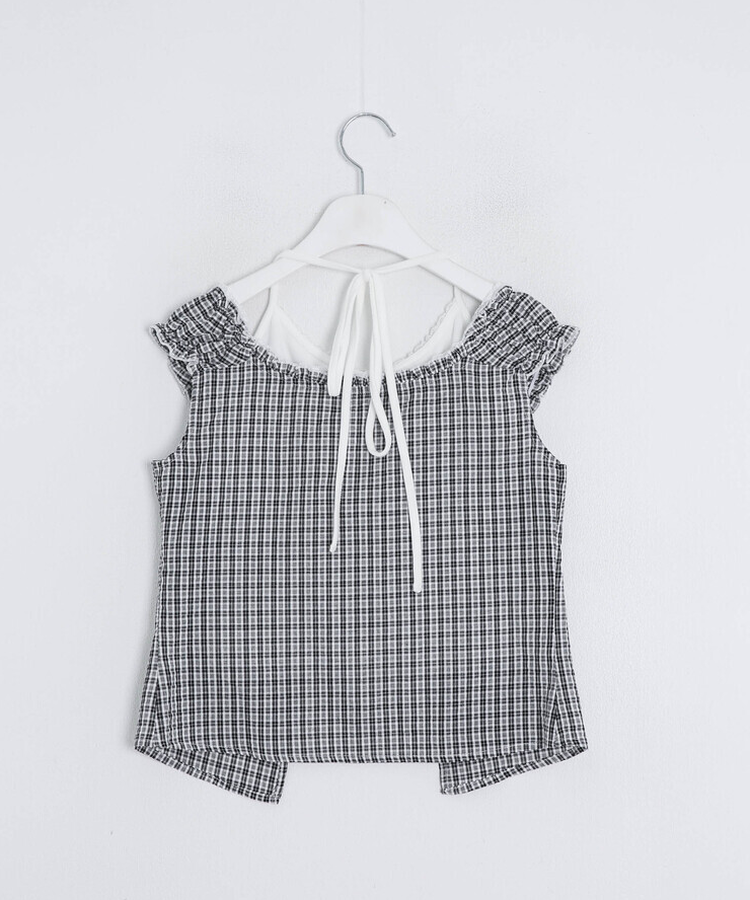 【❤️MADE】【SET】レースキャミソール+フリルブラウス