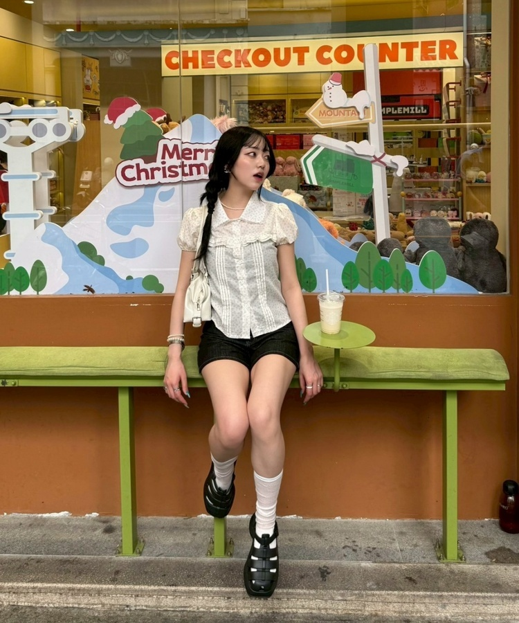 ガーリーフリルピンタックブラウス PINK