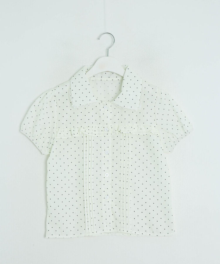 ガーリーフリルピンタックブラウス