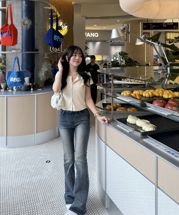 フラワーパターン半袖カーディガン YELLOW