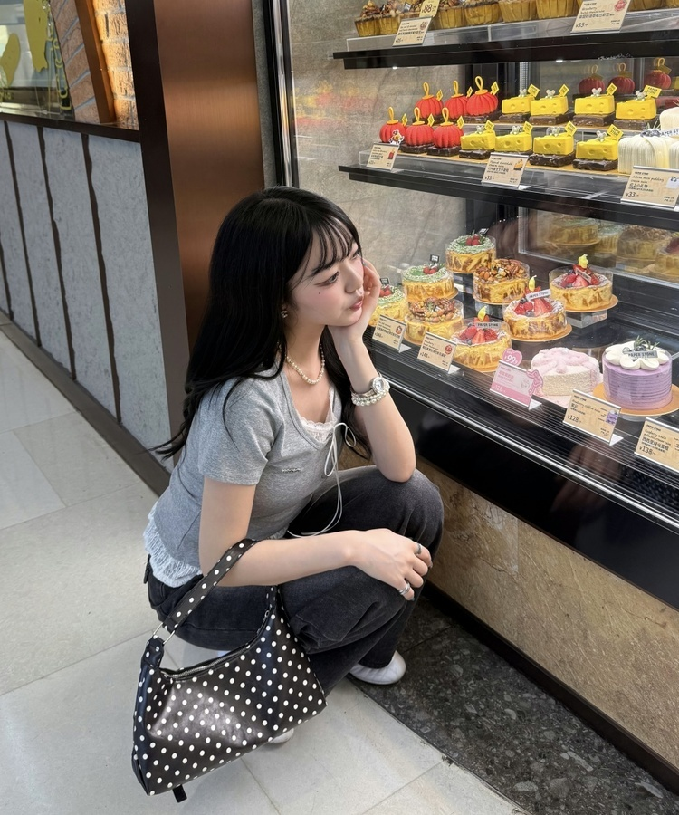 【❤️MADE】レースレイヤードTシャツ GREY