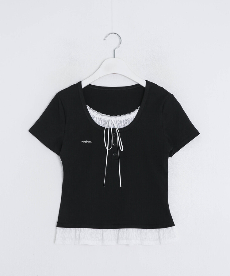 【❤️MADE】レースレイヤードTシャツ