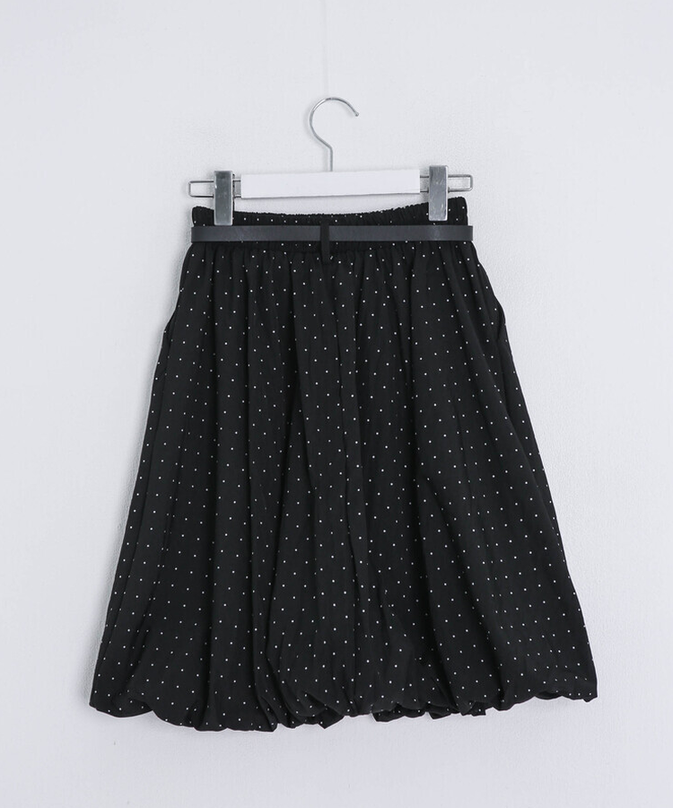 【＋ベルト】ドットバルーンミディスカート