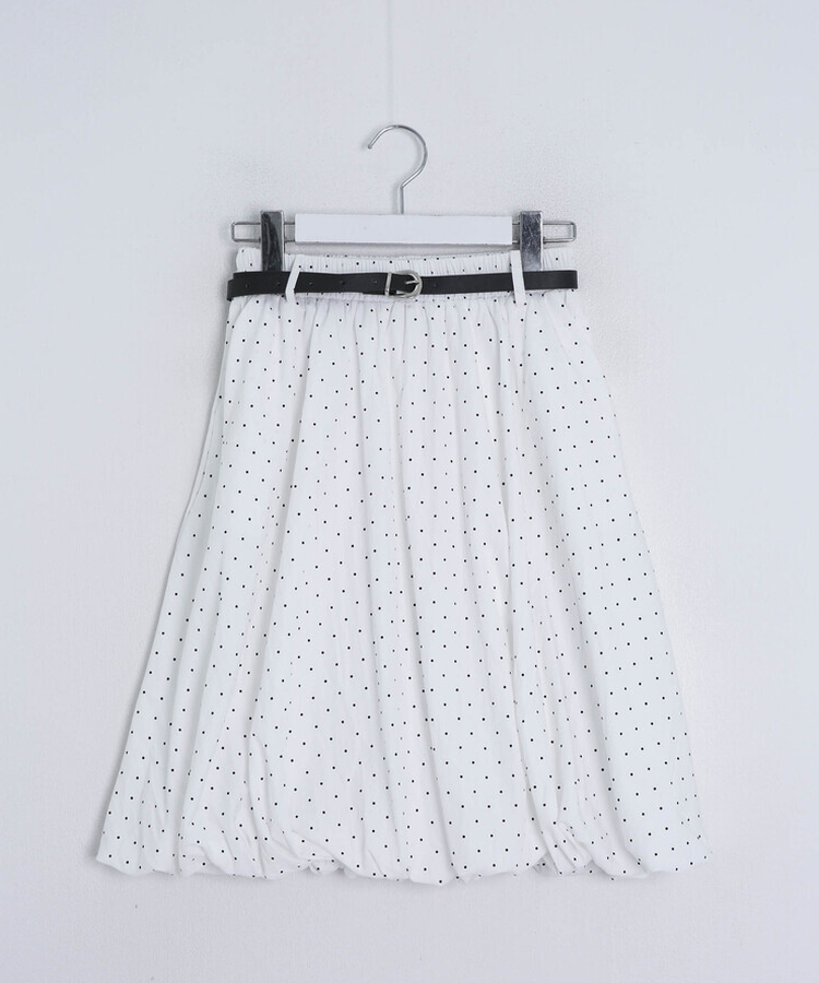 【＋ベルト】ドットバルーンミディスカート