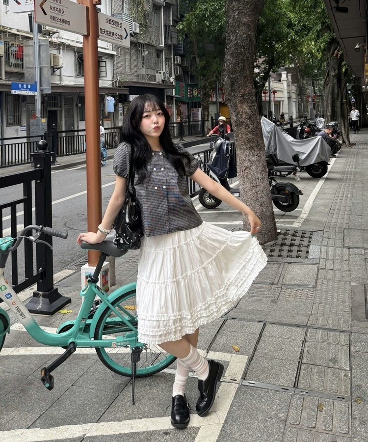 フリルミディスカート IVORY