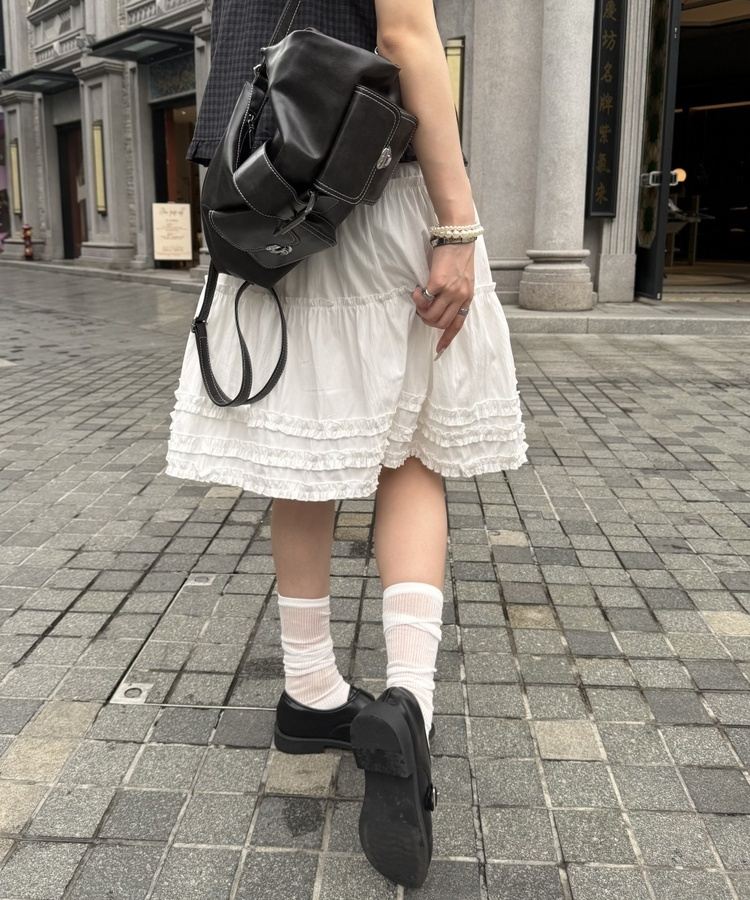 フリルミディスカート IVORY