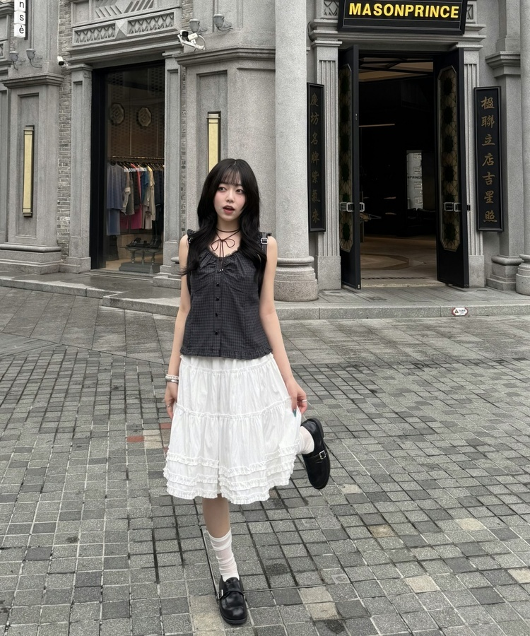 フリルミディスカート IVORY