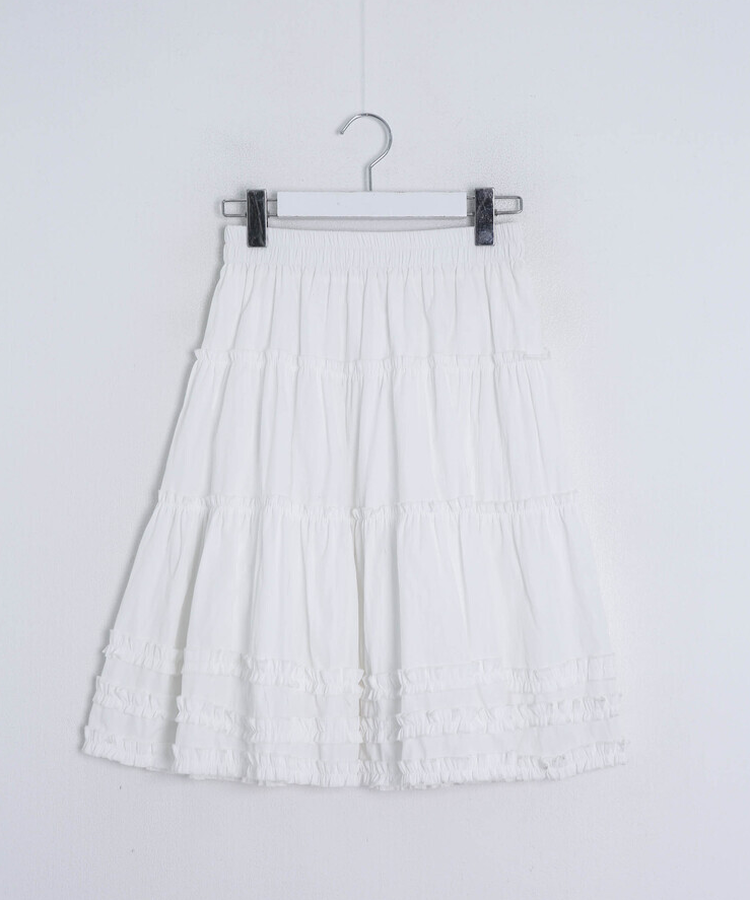 フリルミディスカート