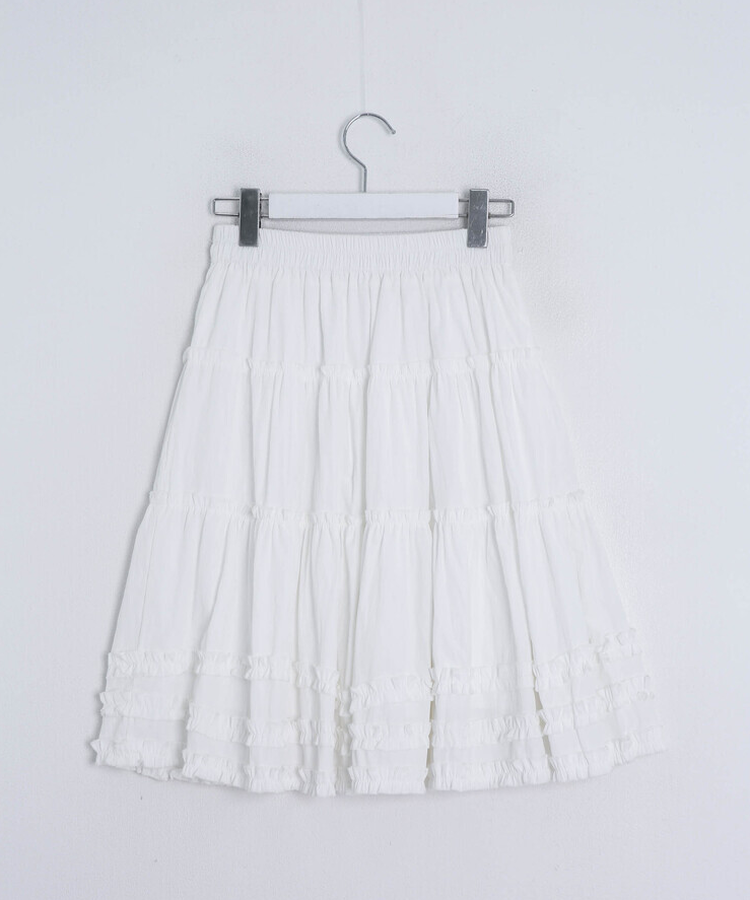 フリルミディスカート