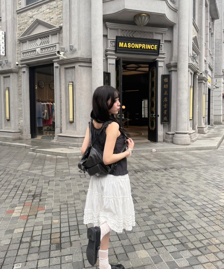 ベルトレザーショルダー2wayバッグ BLACK