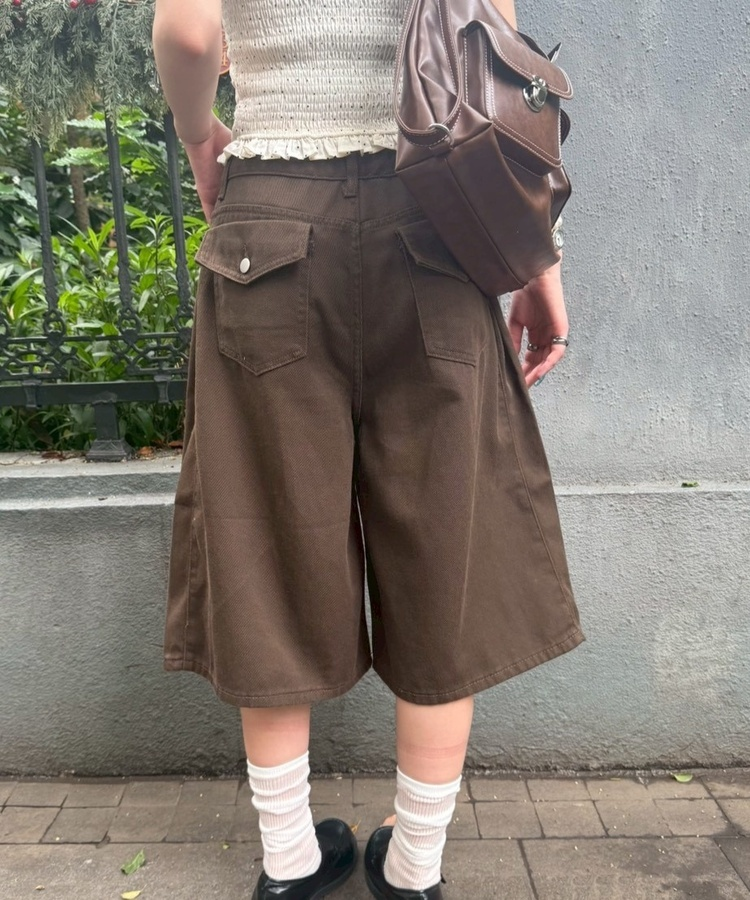 ベルトレザーショルダー2wayバッグ BROWN