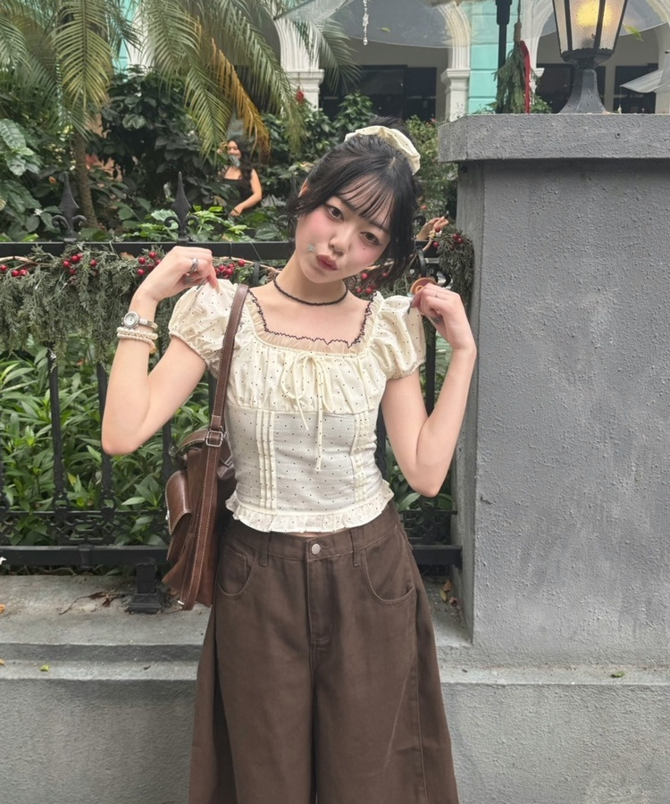 ベルトレザーショルダー2wayバッグ BROWN