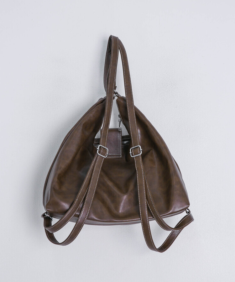 ベルトレザーショルダー2wayバッグ