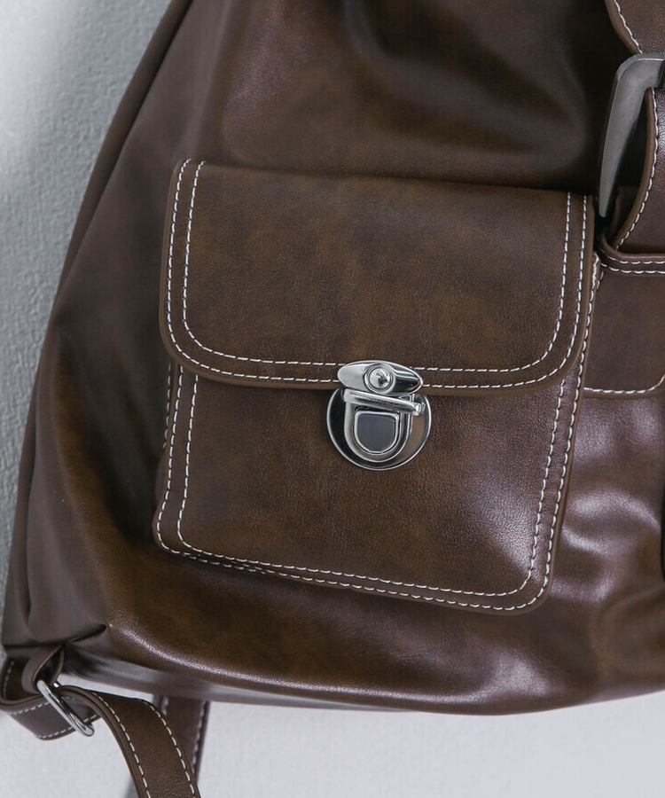 ベルトレザーショルダー2wayバッグ