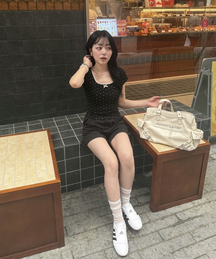 マルチポケットクロスショルダーバッグ BEIGE