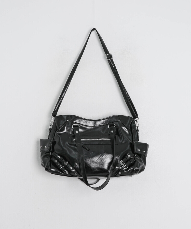 マルチポケットクロスショルダーバッグ