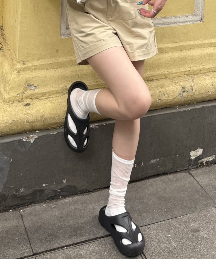 厚底プラットフォームサンダル BLACK