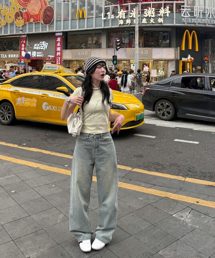 シンプルボーダービーニー BLACK