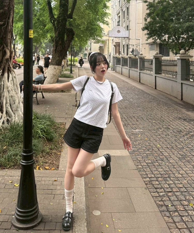 デニムショートパンツ BLACK