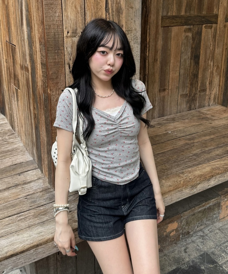 デニムショートパンツ BLUE