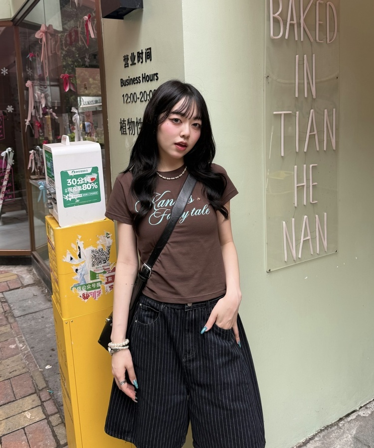 ストライプバミューダパンツ BLACK DENIM