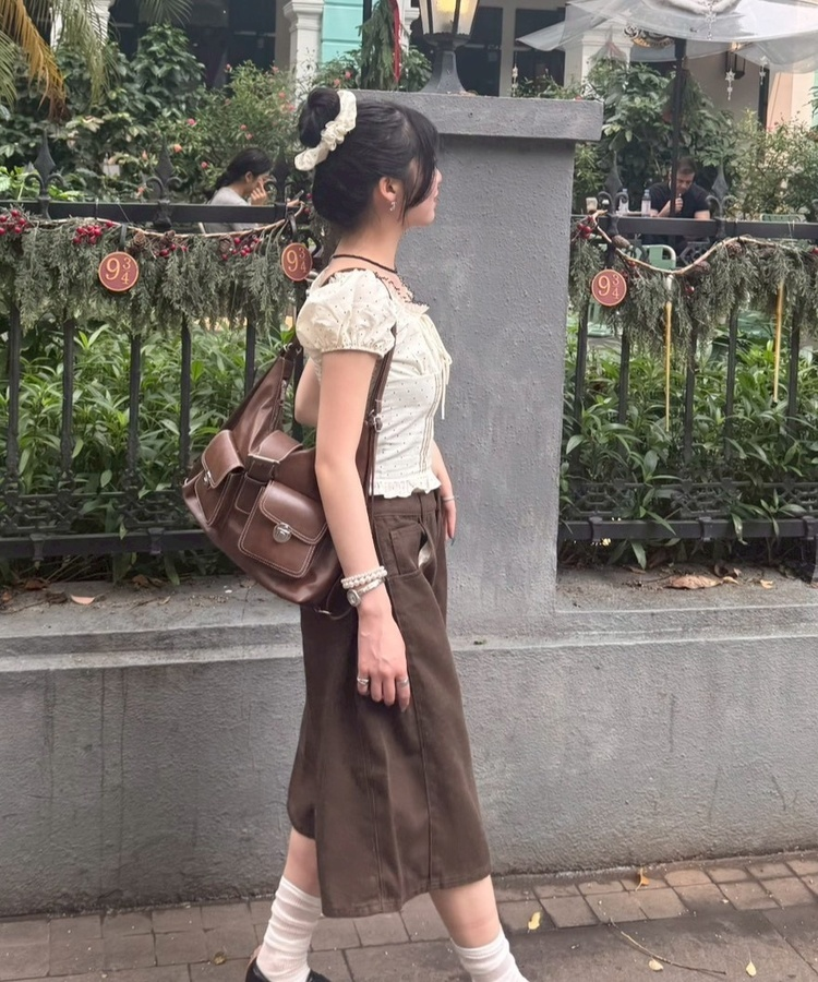 【SHORT/BASIC丈別】カラーバミューダパンツ DARK BROWN