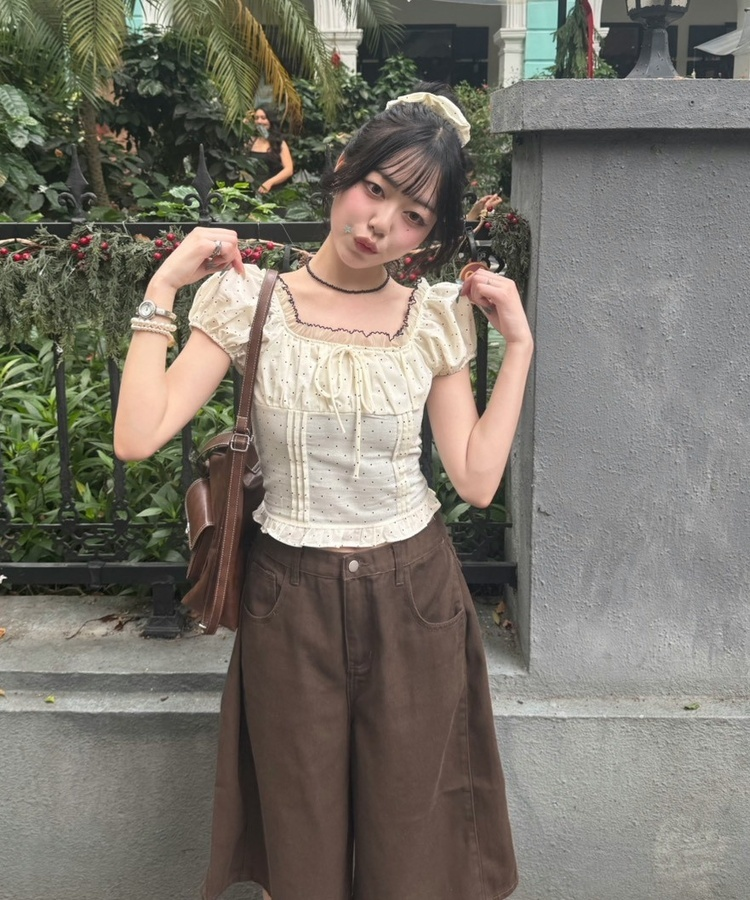 【SHORT/BASIC丈別】カラーバミューダパンツ DARK BROWN