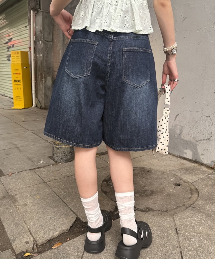 バミューダデニムパンツ DARK DENIM