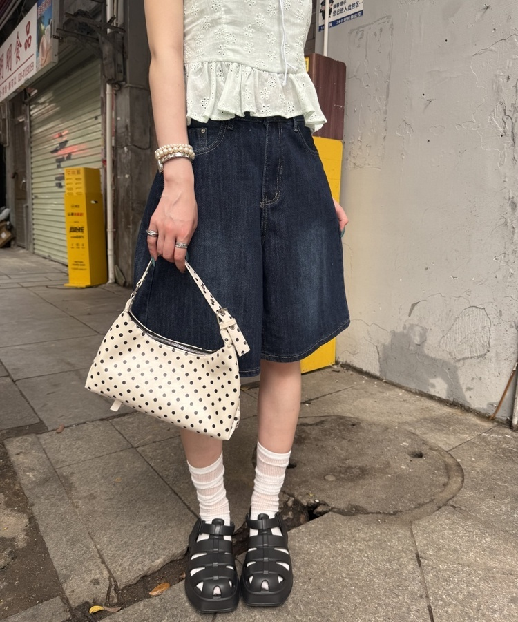 バミューダデニムパンツ DARK DENIM