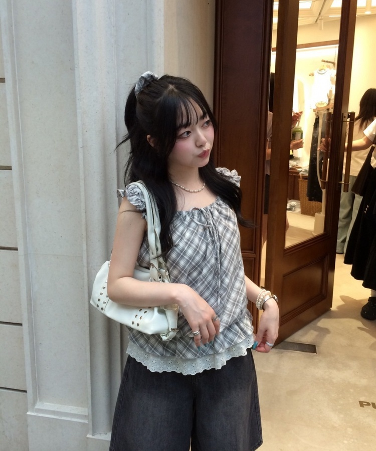 バミューダデニムパンツ BLACK DENIM