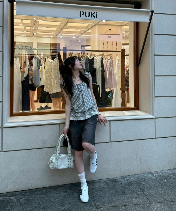 バミューダデニムパンツ BLACK DENIM