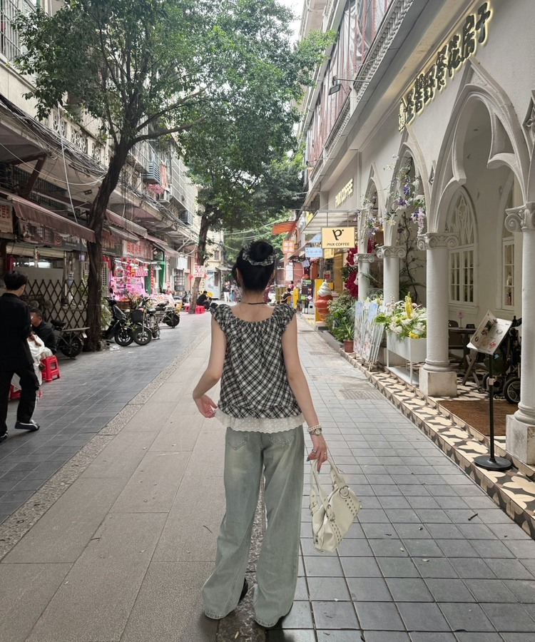 【SHORT/LONG丈別】ハイウエストウォッシングワイドデニムパンツ LIGHT BLUE