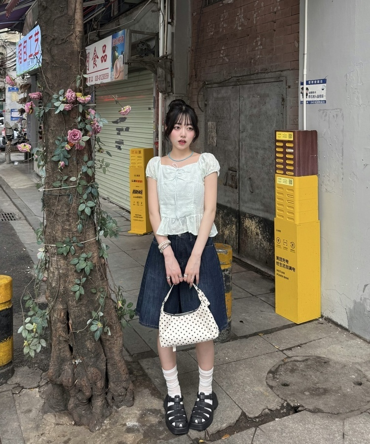 ドットショルダーバッグ IVORY