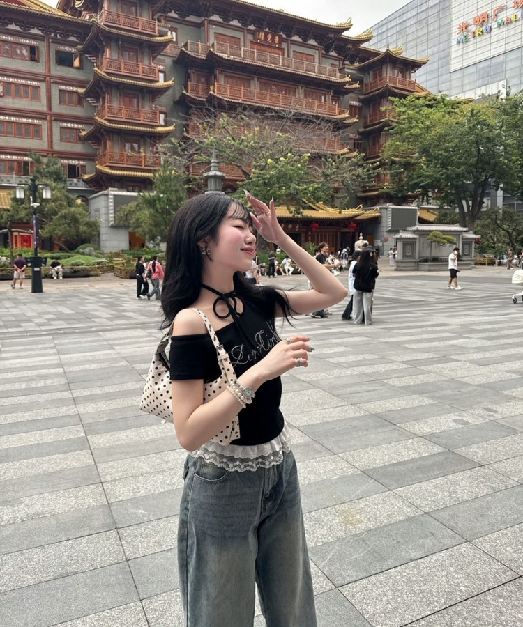 ドットショルダーバッグ IVORY