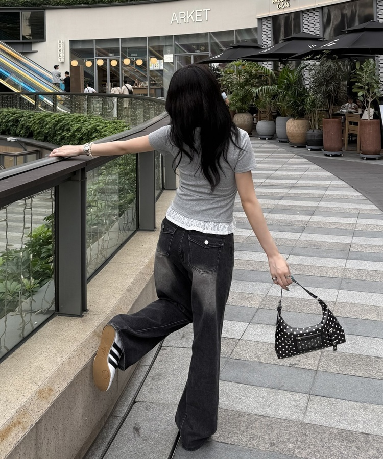 ドットショルダーバッグ BLACK